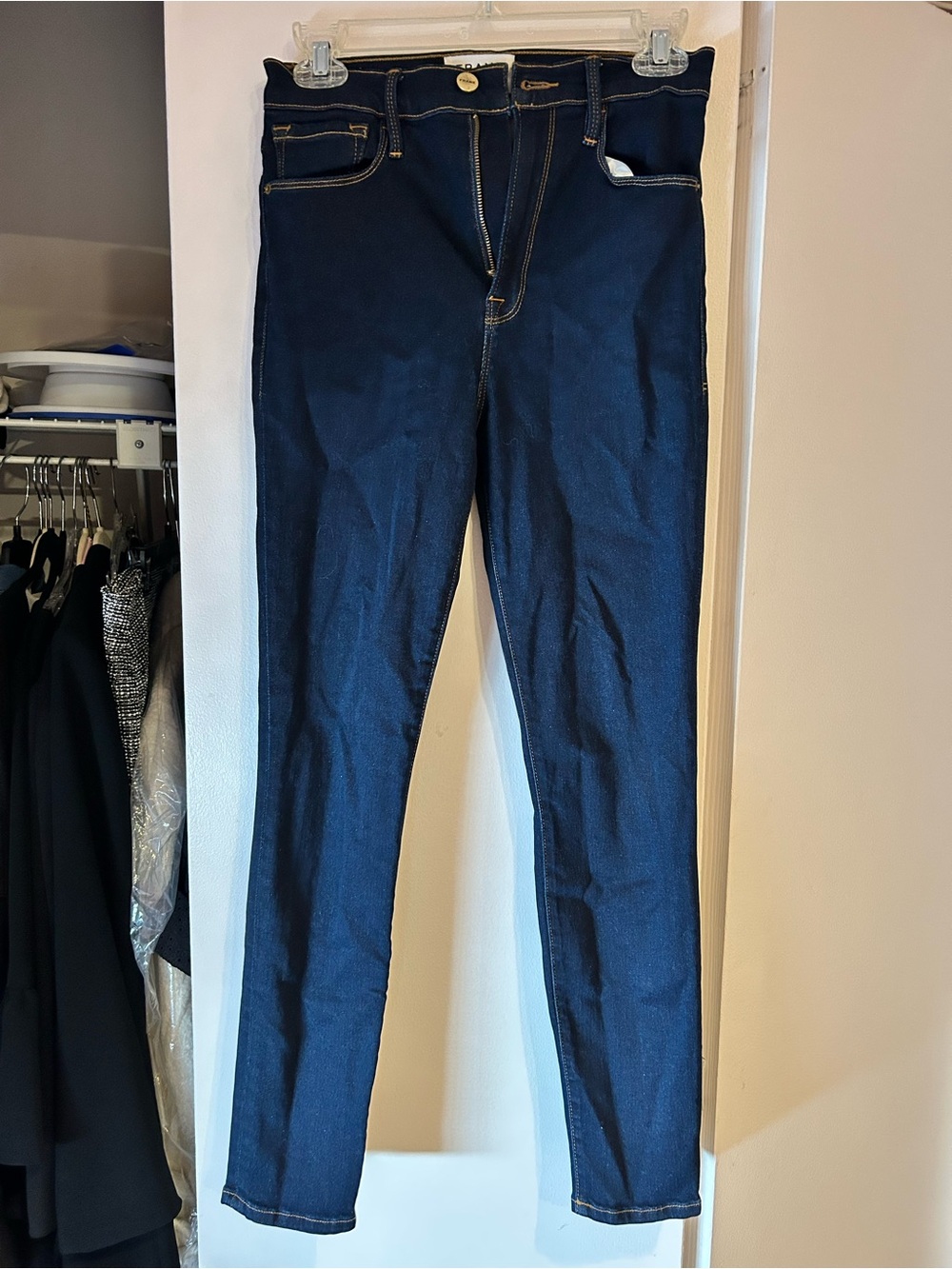 Fame - Ali high rise cigarette Dark Blue Women's Skinny Jeans